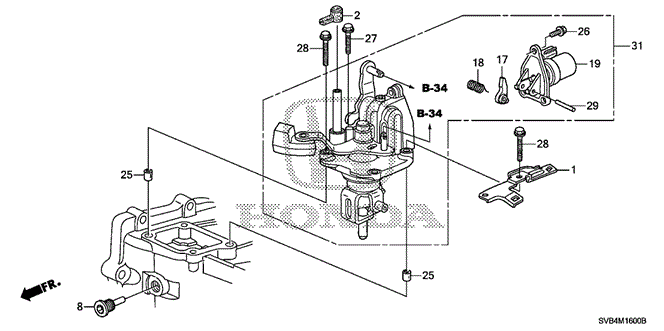 TRANSMISSION - MANUAL/MT SHIFT ARM - SHIFT LEVER (2.0L) for 2010 Honda CIVIC COUPE #1