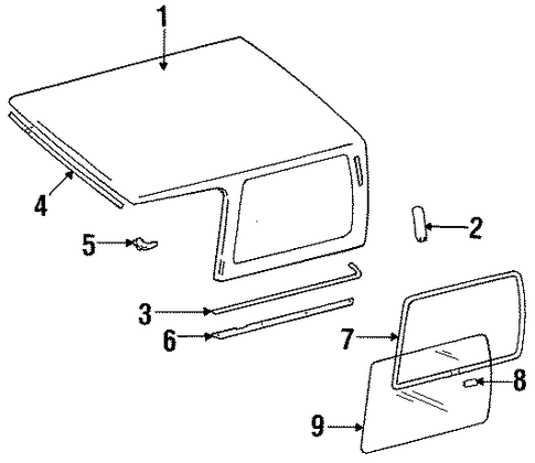 Wrangler EXTERIOR TRIM - TOP