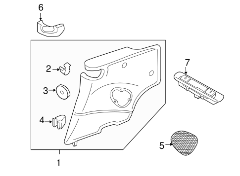 911 INTERIOR TRIM - QUARTER PANELS 2