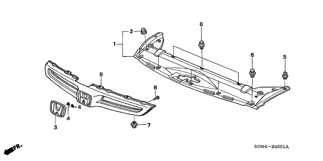 INTERIOR / BUMPER/FRONT GRILLE ('06) for 2006 Honda ACCORD COUPE #1