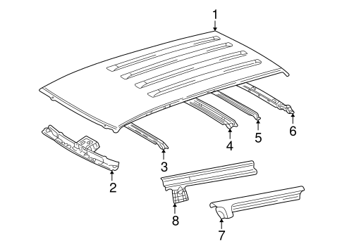 BODY/ROOF & COMPONENTS for 2001 Toyota Highlander #2