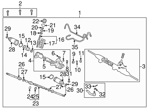 STEERING/STEERING GEAR & LINKAGE for 2002 Toyota Celica #2