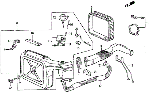 Air Cleaner (DX) for 1984 Honda Prelude #0