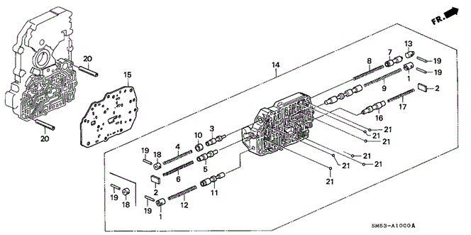 TRANSMISSION - AUTOMATIC/AT SECONDARY BODY for 1993 Honda ACCORD 5-DOOR #1
