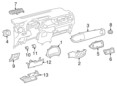 BODY/INSTRUMENT PANEL COMPONENTS for 2014 Toyota Yaris #1