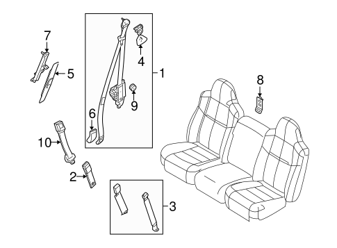 Electrical/Front Seat Belts for 2008 Ford F-250 Super Duty #3
