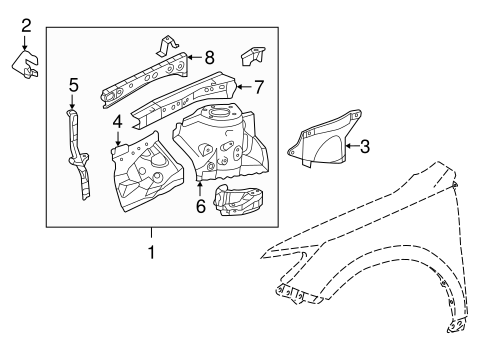 BODY/STRUCTURAL COMPONENTS & RAILS for 2012 Toyota Camry #2
