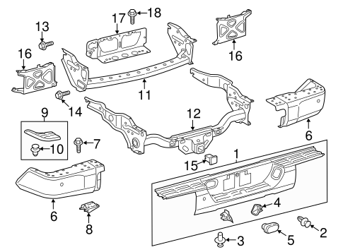 BODY/BUMPER & COMPONENTS - REAR for 2014 Toyota Tundra #1