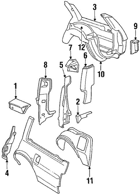 Body/Inner Structure for 1988 Buick LeSabre #1