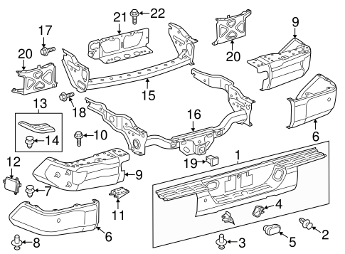 BODY/BUMPER & COMPONENTS - REAR for 2014 Toyota Tundra #4