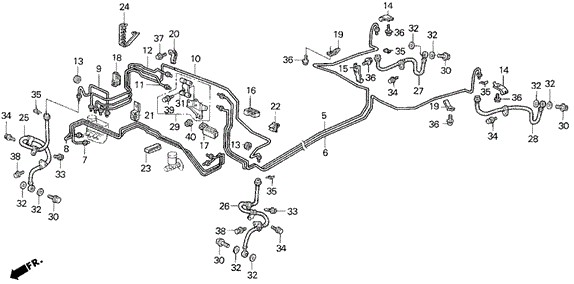 CHASSIS/BRAKE LINES (ABS) for 1993 Honda CIVIC SEDAN #1
