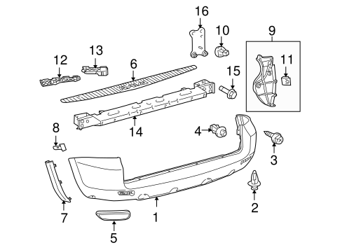 BODY/BUMPER & COMPONENTS - REAR for 2009 Toyota RAV4 #1