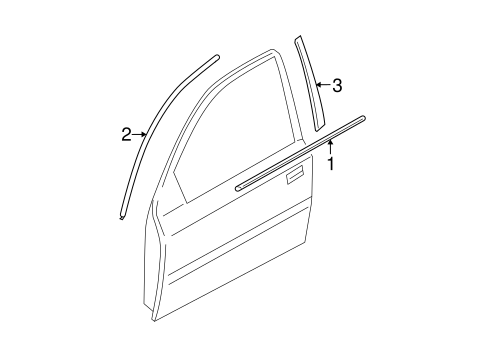 Exterior Trim - Door for 2011 Hyundai Accent #0
