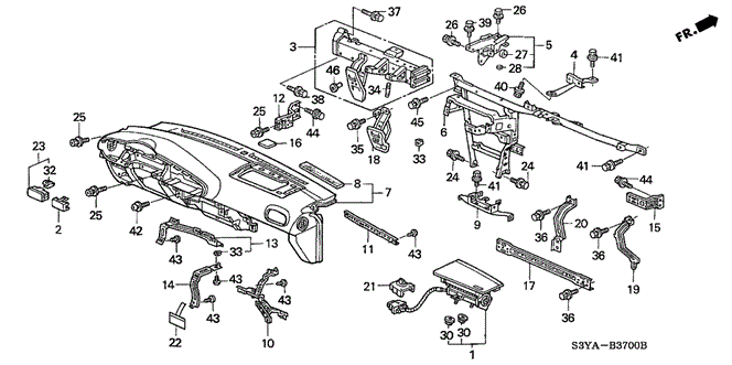 INTERIOR / BUMPER/INSTRUMENT PANEL for 2006 Honda INSIGHT #1
