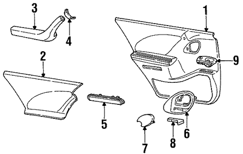 Bonneville INTERIOR TRIM - REAR DOOR