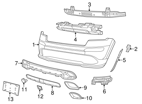 Grand Cherokee BUMPER & COMPONENTS - FRONT