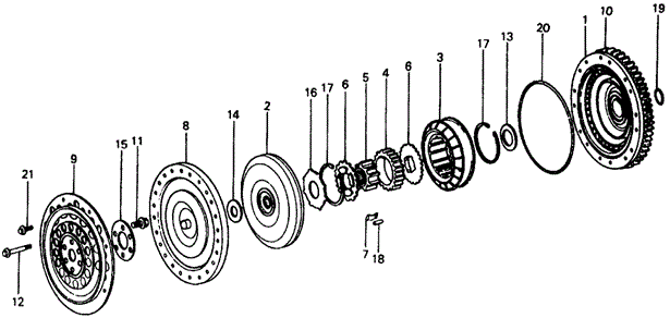 ENGINE/HMT TORQUE CONVERTER for 1976 Honda CIVIC COUPE #1