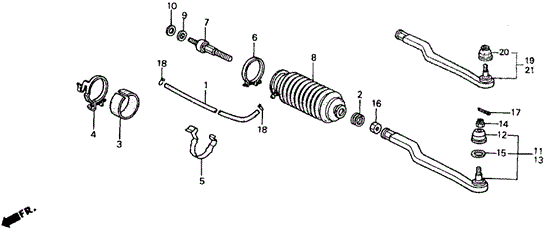 CHASSIS/TIE ROD for 1993 Honda ACCORD COUPE #1