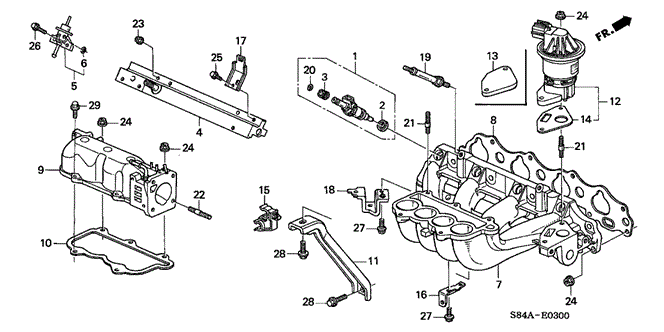 ENGINE/INTAKE MANIFOLD for 2002 Honda ACCORD SEDAN #1