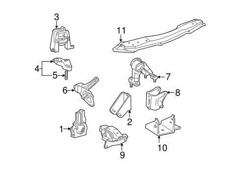 ENGINE/ENGINE & TRANS MOUNTING for 2001 Toyota Celica #1