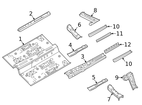 Floor & Rails for 2020 Infiniti QX50 #0