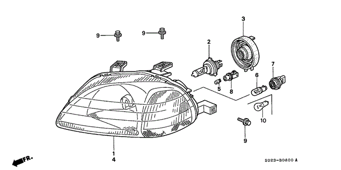 ELECTRICAL / EXHAUST / HEATER / FUEL/HEADLIGHT for 2000 Honda CIVIC COUPE #1