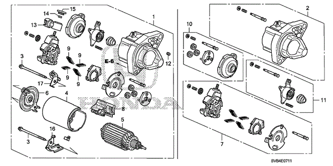 ENGINE/STARTER MOTOR (MITSUBA) (1.8L) for 2010 Honda CIVIC COUPE #1