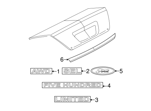 Body/Exterior Trim - Trunk for 2007 Ford Five Hundred #1