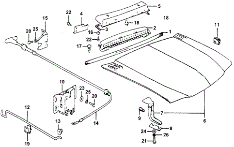 Body/Air Conditioning/Hood for 1978 Honda ACCORD HATCHBACK #1