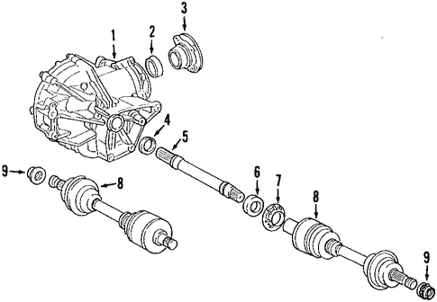 Propeller Shaft for 1998 Mercedes-Benz E 320 #0
