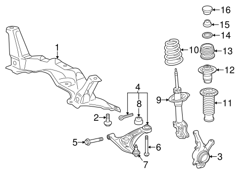 FRONT SUSPENSION/SUSPENSION COMPONENTS for 2014 Toyota Yaris #1
