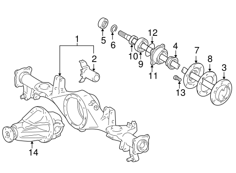 REAR SUSPENSION/AXLE HOUSING for 1996 Toyota 4Runner #1