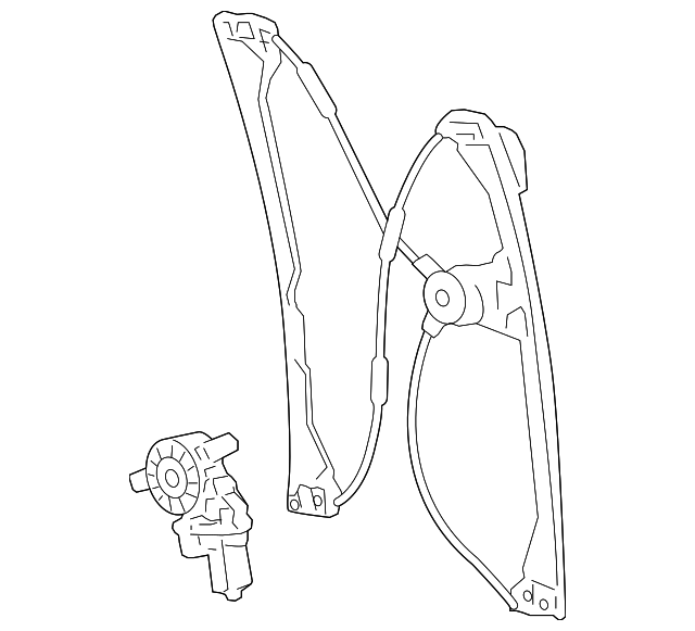 13313812 Деталь WINDOW REGULATOR, RIGHT
