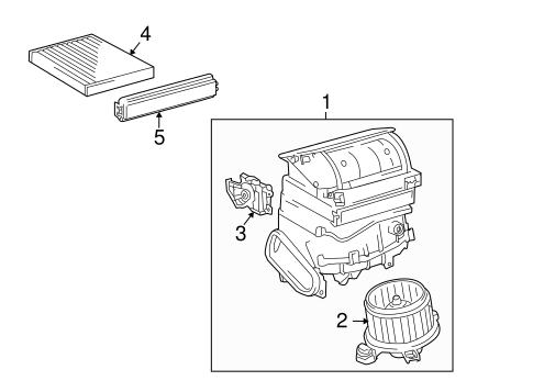 HVAC/BLOWER MOTOR & FAN for 2015 Toyota Corolla #1
