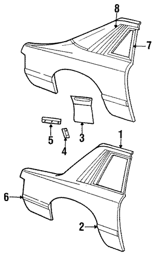 Mustang EXTERIOR TRIM - QUARTER PANEL 2