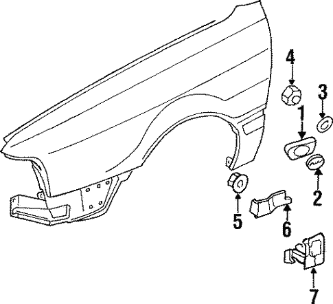 Exterior Trim - Fender for 1994 Audi Cabriolet #0