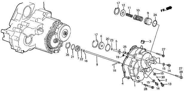 AT Right Side Cover ('86-'87) for 1987 Honda Civic #0