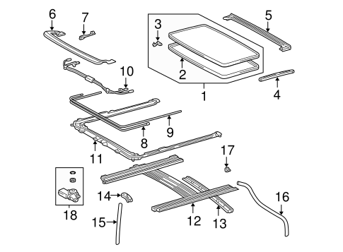 BODY/SUNROOF for 2002 Toyota Avalon #1