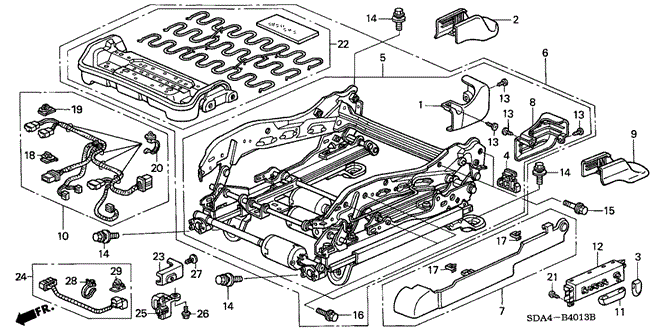 INTERIOR / BUMPER/FRONT SEAT COMPONENTS (L.) (FULL POWER SEAT) for 2004 Honda ACCORD SEDAN #1