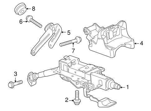 Steering Column Assembly for 2013 Volkswagen Jetta #3