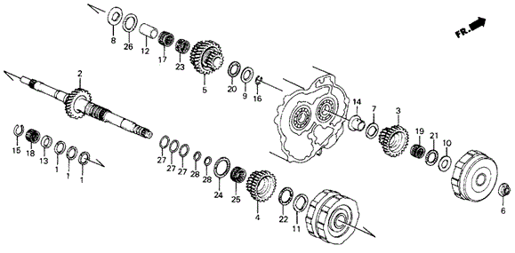 TRANSMISSION - AUTOMATIC/AT MAINSHAFT for 1991 Honda CIVIC SEDAN #1
