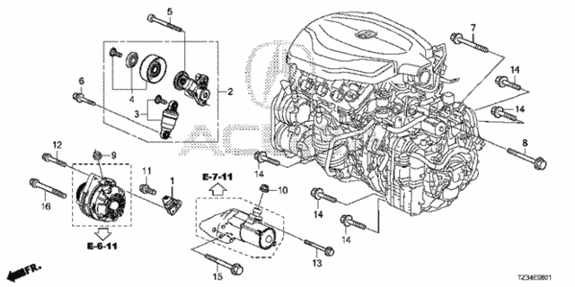 Alternator Bracket - Tensioner (2) for 2020 Acura TLX #0