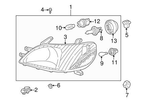 ELECTRICAL/BULBS - CHASSIS for 2003 Toyota Prius #1
