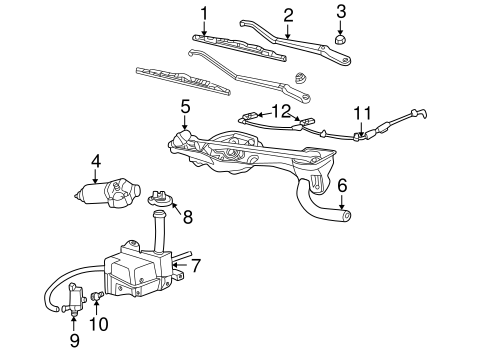 Body/Wiper & Washer Components for 2002 Ford Thunderbird #1