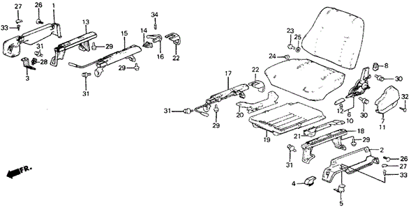 INTERIOR / BUMPER/FRONT SEAT COMPONENTS for 1984 Honda CIVIC 5-DOOR #1