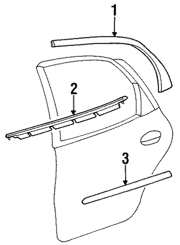 Sable EXTERIOR TRIM - REAR DOOR