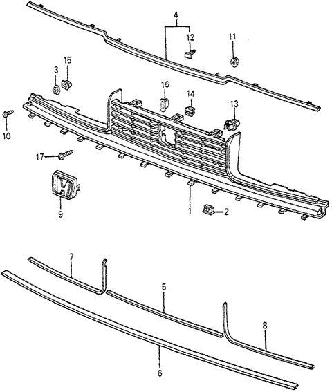 Interior/Bumper/Front Grille for 1982 Honda ACCORD HATCHBACK #1