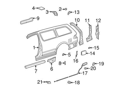 BODY/FUEL DOOR for 1999 Toyota Sienna #1