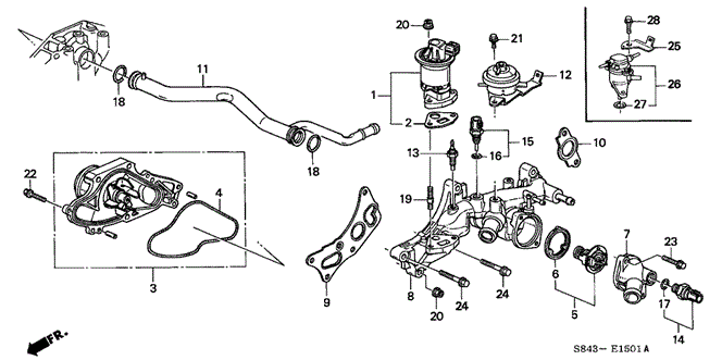 ENGINE/WATER PUMP - SENSOR (V6) for 2001 Honda ACCORD SEDAN #1