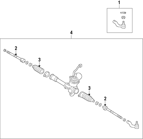 STEERING/STEERING GEAR & LINKAGE for 2015 Toyota Yaris #1
